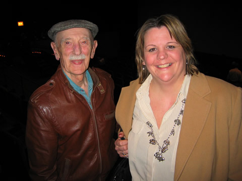 Mrs. Blaszczyk with actor Nate Davis